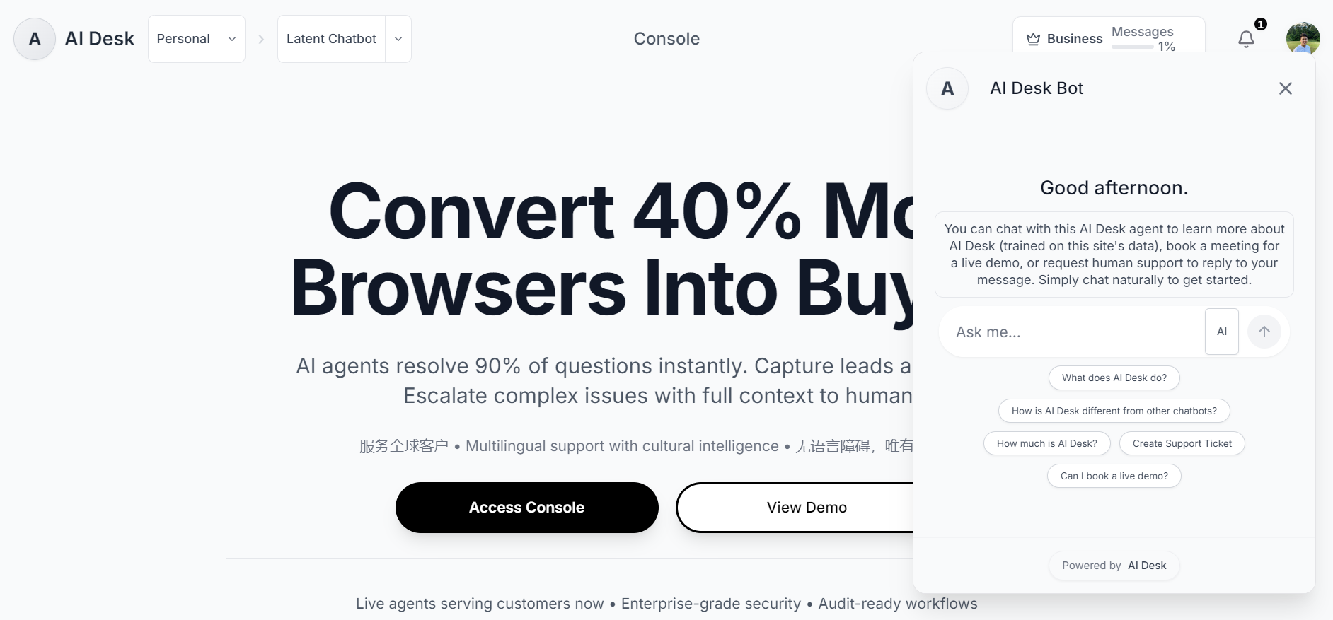 Pop-up Chat Widget